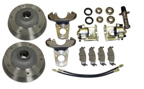 Zero Off-Set Front Disc Brake Kit Link Pin, 5-Lug, 5x205 to '65 with Single M/C