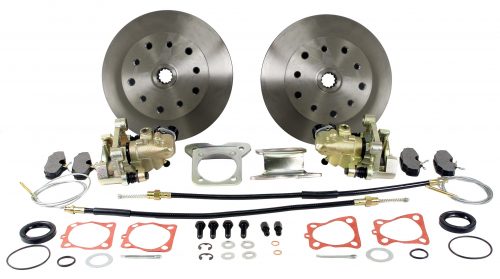 Rear Disc Brake Kit, Swing Axle, 58-67, Double-Drilled 5x130 with 14x1.5mm Threads 5x4.75" with 12mm Threads, Standard Kit