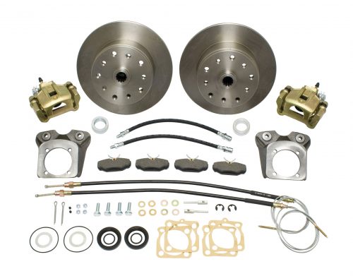 Rear Disc Brake Kit, I.R.S., 68-72, Double-Drilled 5x130 with 14x1.5mm Threads 5x4.75" with 12mm Threads, Deluxe Kit