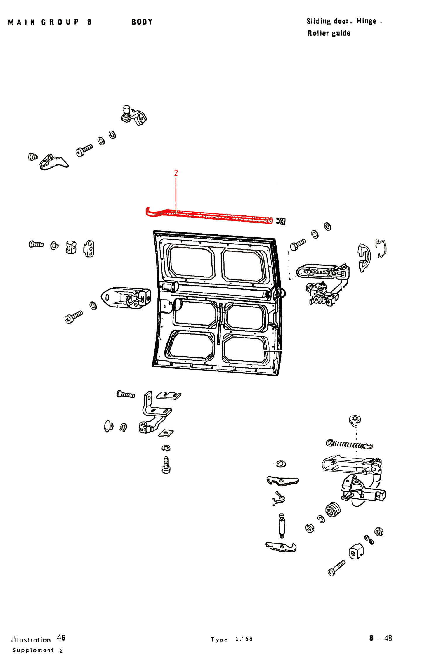 Bus 68-79 Sliding Door Upper/Inner Track Beading Grey