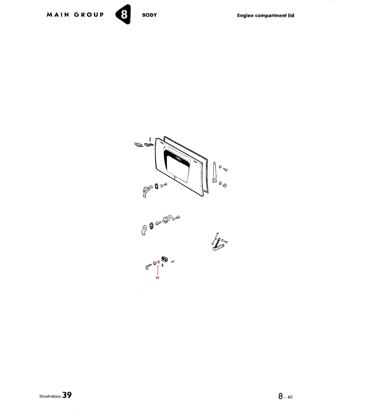Bus 55-65 Engine Lid Lock Cover Gasket
