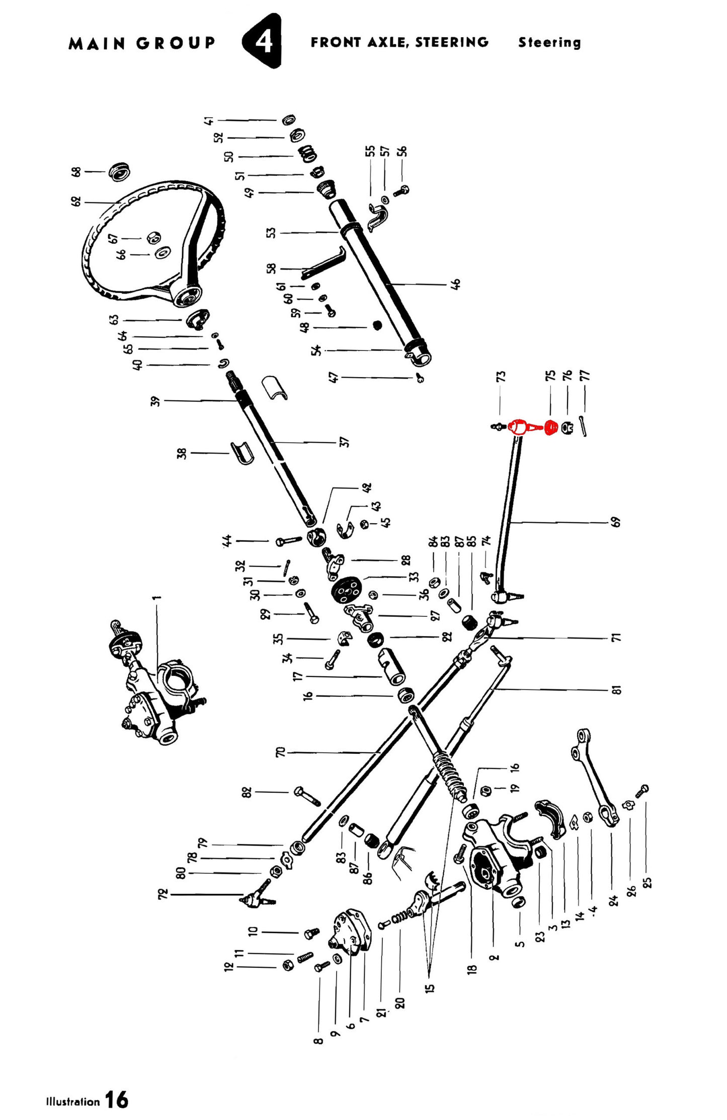 6/68-77 Driver Side, Outer Tie Rod End (LH Thread)