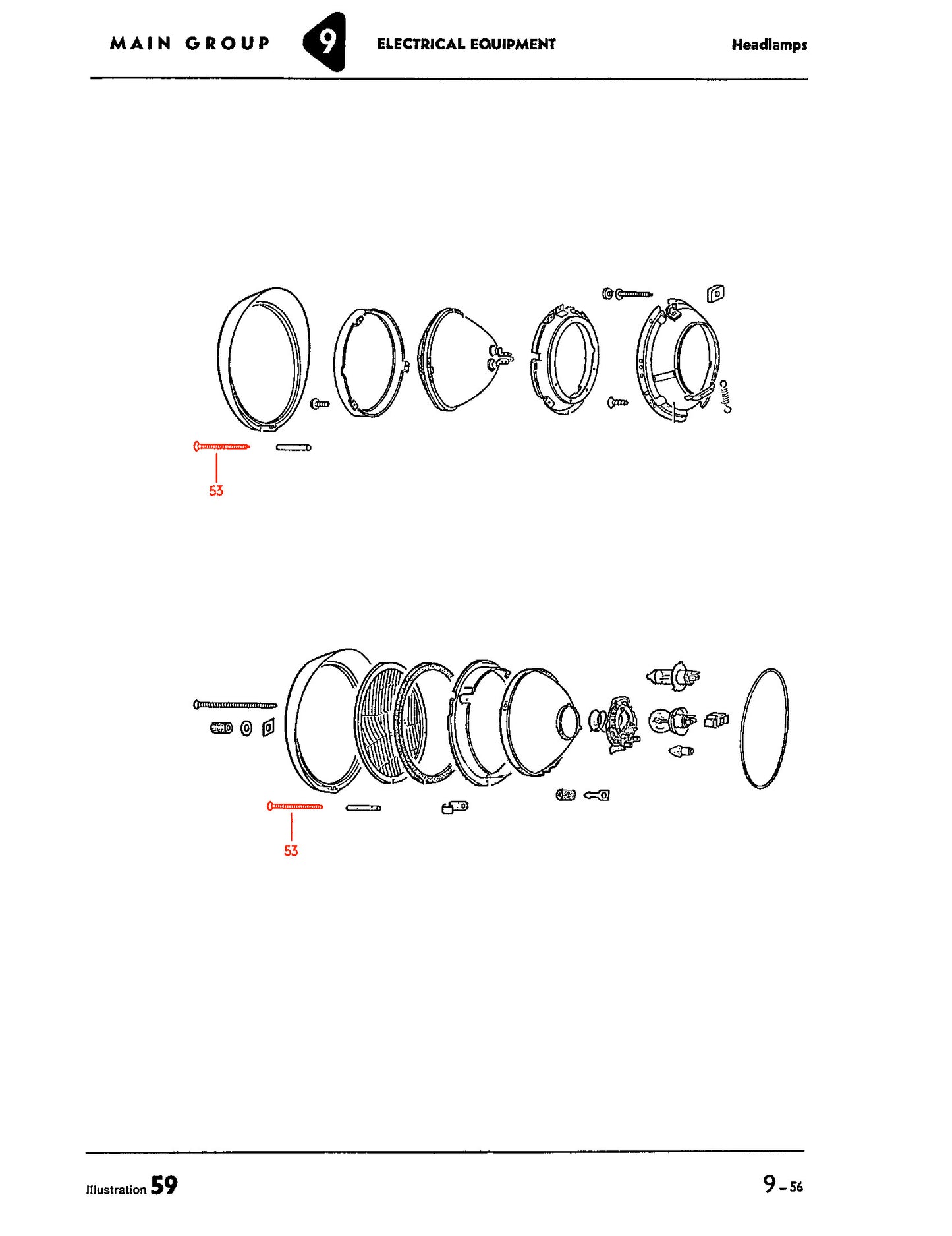 67-79 Headlight Ring Trim Ring Screw Each