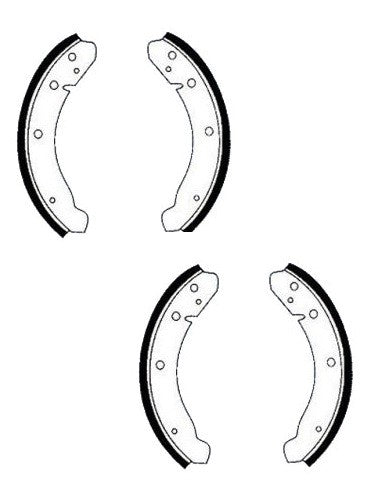 Front & Rear Brake Shoe Set 4 Pc, - 1968-1979 Type 1 and Super Beetle