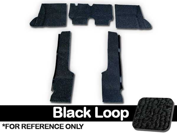 VW Carpet Kit 5pc. (Use W/Rubber Mats) 1969-72 VW Bug Sedan