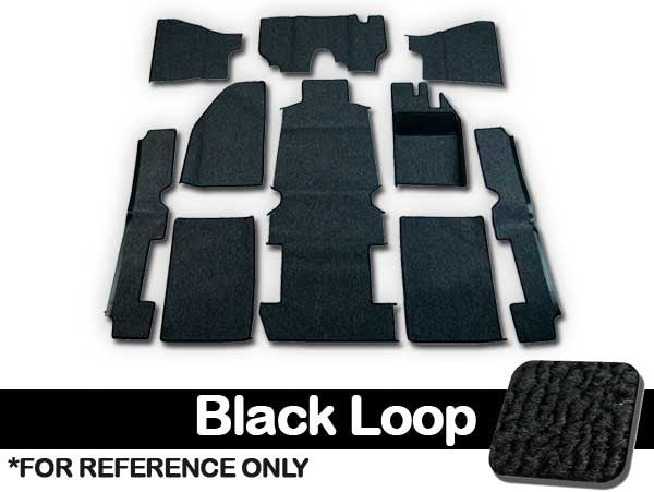 VW RHD Carpet Kit 10pc. (Without Footrest) 1973-78 VW Bug Sedan