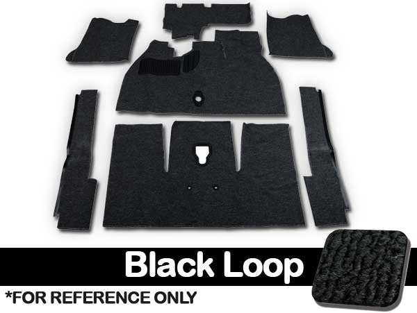 Deluxe VW Carpet Kit W/Grommets 7pc. (With Footrest) 1970-72 VW Bug Sedan