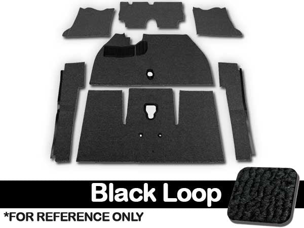 Deluxe VW Carpet Kit W/Grommets 7pc. (Without Footrest) 1970-72 VW Bug Sedan