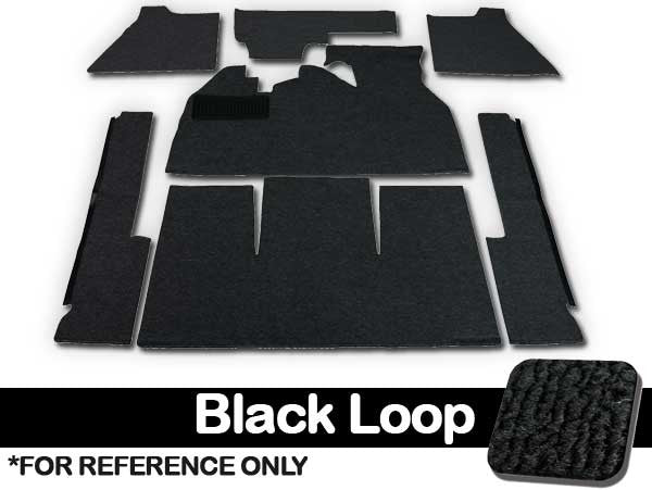VW Carpet Kit 7pc. (With Footrest) 1971-72 VW Super Beetle Sedan
