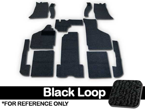 VW Carpet Kit 20pc. (With Footrest) 1956-68 VW Ghia Sedan
