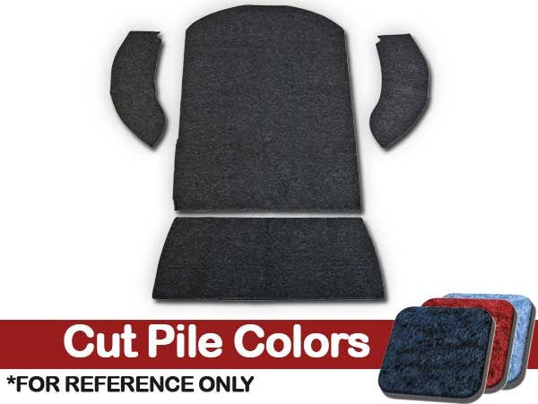 VW Carpet Kit 3pc. (Rear Well Area) 1956-70 VW Bug Convertible