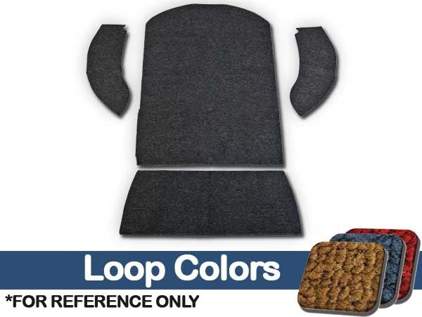 VW Carpet Kit 3pc. (Rear Well Area) 1956-70 VW Bug Convertible