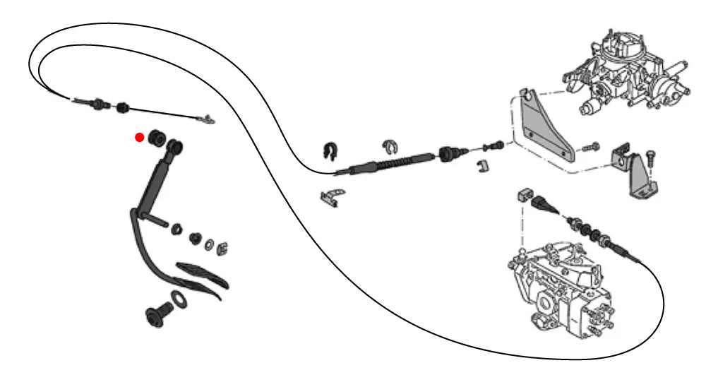 75-92 Throttle Cable Grommet