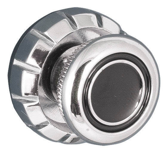 KNOB SET, BLACK DOT KNOB (55) CHROME SAPPHIRE RING (78)