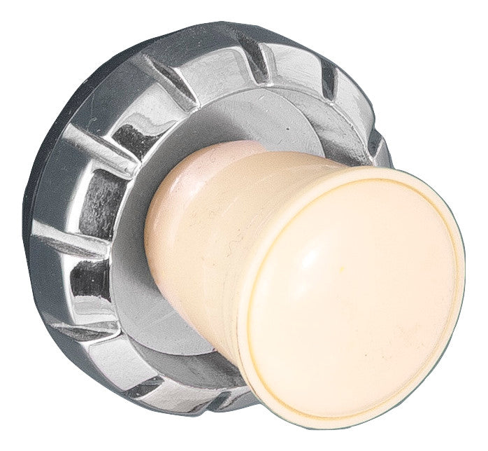 Radio Knob Set, Ivory Knob (68) Chrome Sapphire Ring (78)