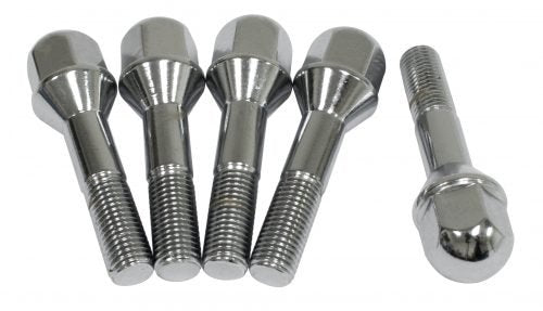 60 Degree Seat Long Lug Bolts - 12mm, Set of 5