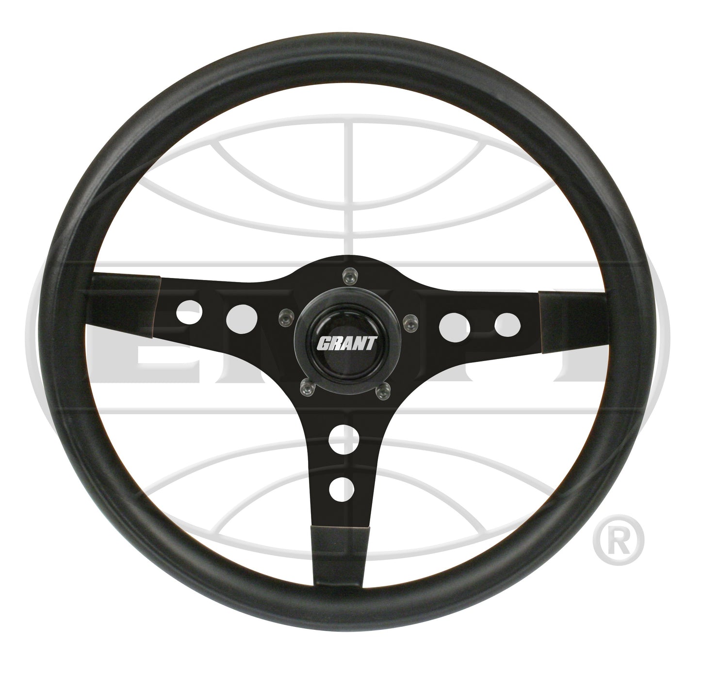 GT Sport Thick Foam, Black Spoke, 13" Dia., 3.50" Dish / 4 ⅛"
