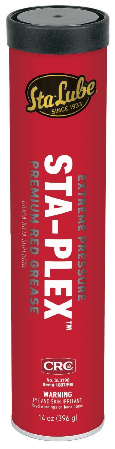Sta-Lube Extreme Pressure Grease, 14 oz, Cartridge, Red - SL3190