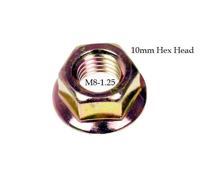 M8-1.25x10mm Flanged Hex Nut