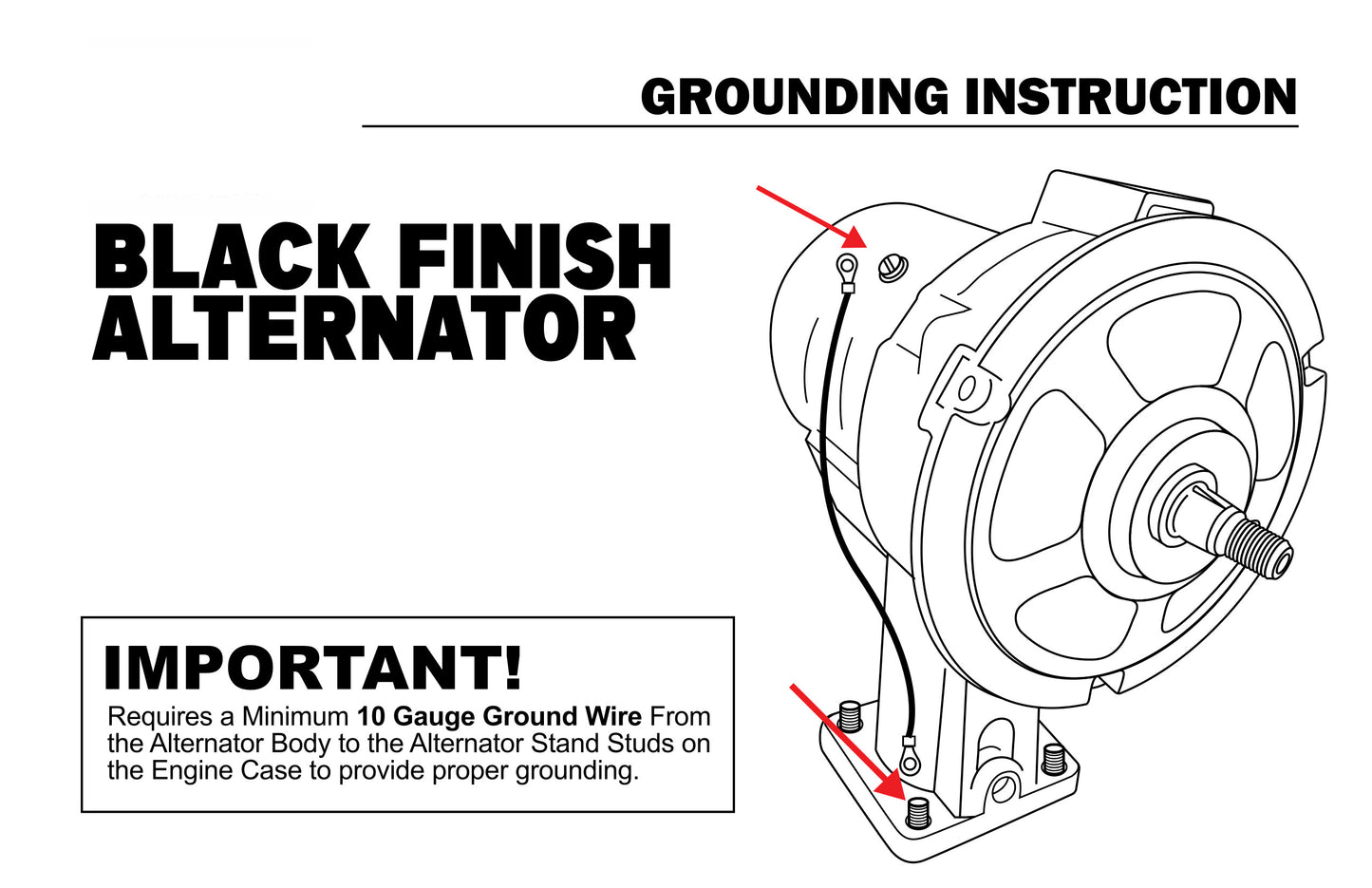 Alternator / Generator Stand, Black