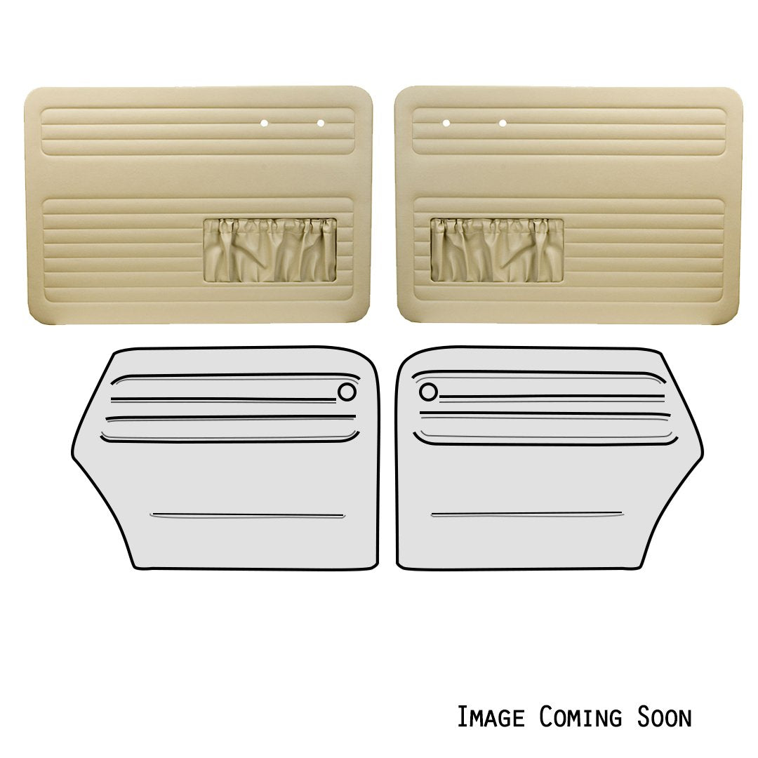 Authentic Style Door Panels - Full Set with Pockets - 56-64 Bug Convertible