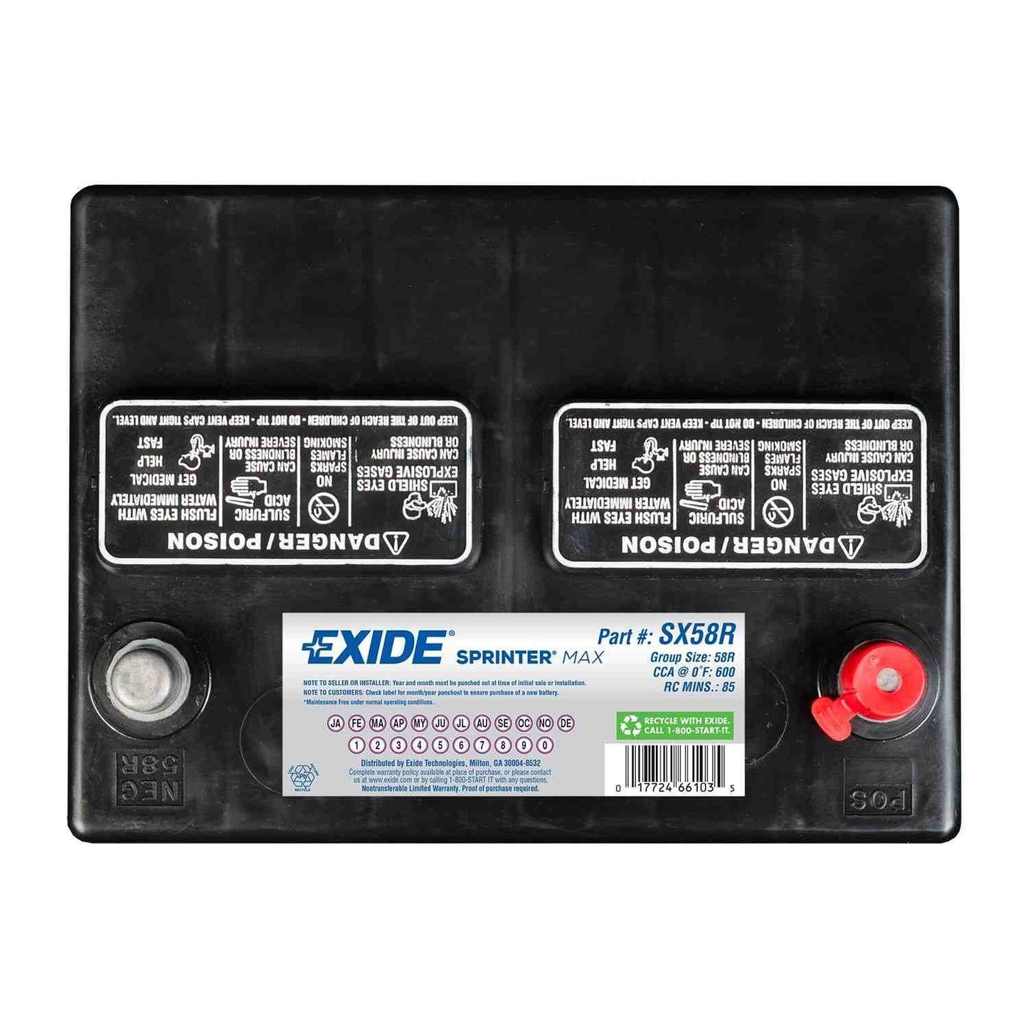 12V Battery 600cca 85rc SX58R