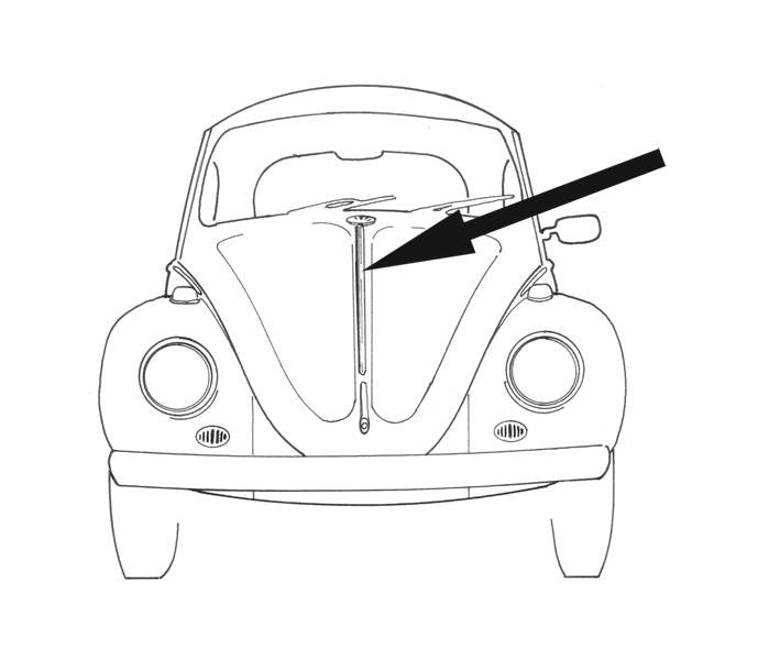 1967 VW Beetle Front Hood Molding