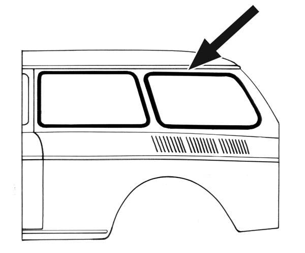 Type 3 62-74 Rear Quarter Window Seals Non-Popout Cal Look Pair - 361-321D-L/R