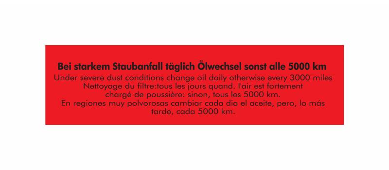 AIR CLEANER STICKER RETANGLE
