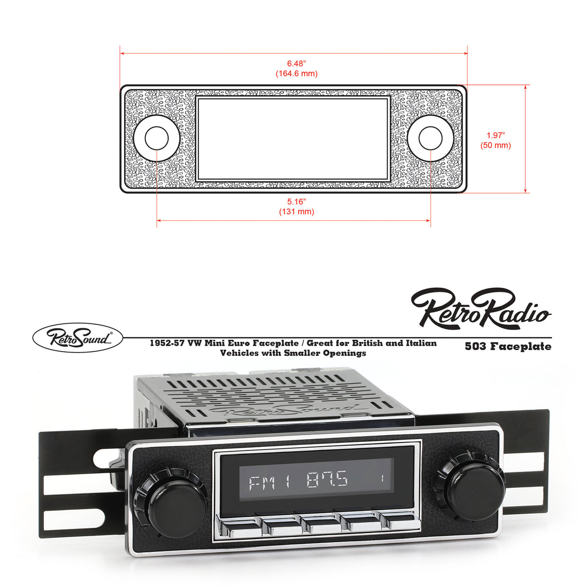 RADIO, FACEPLATE LATE BLACK CENTER CHROME EDGE