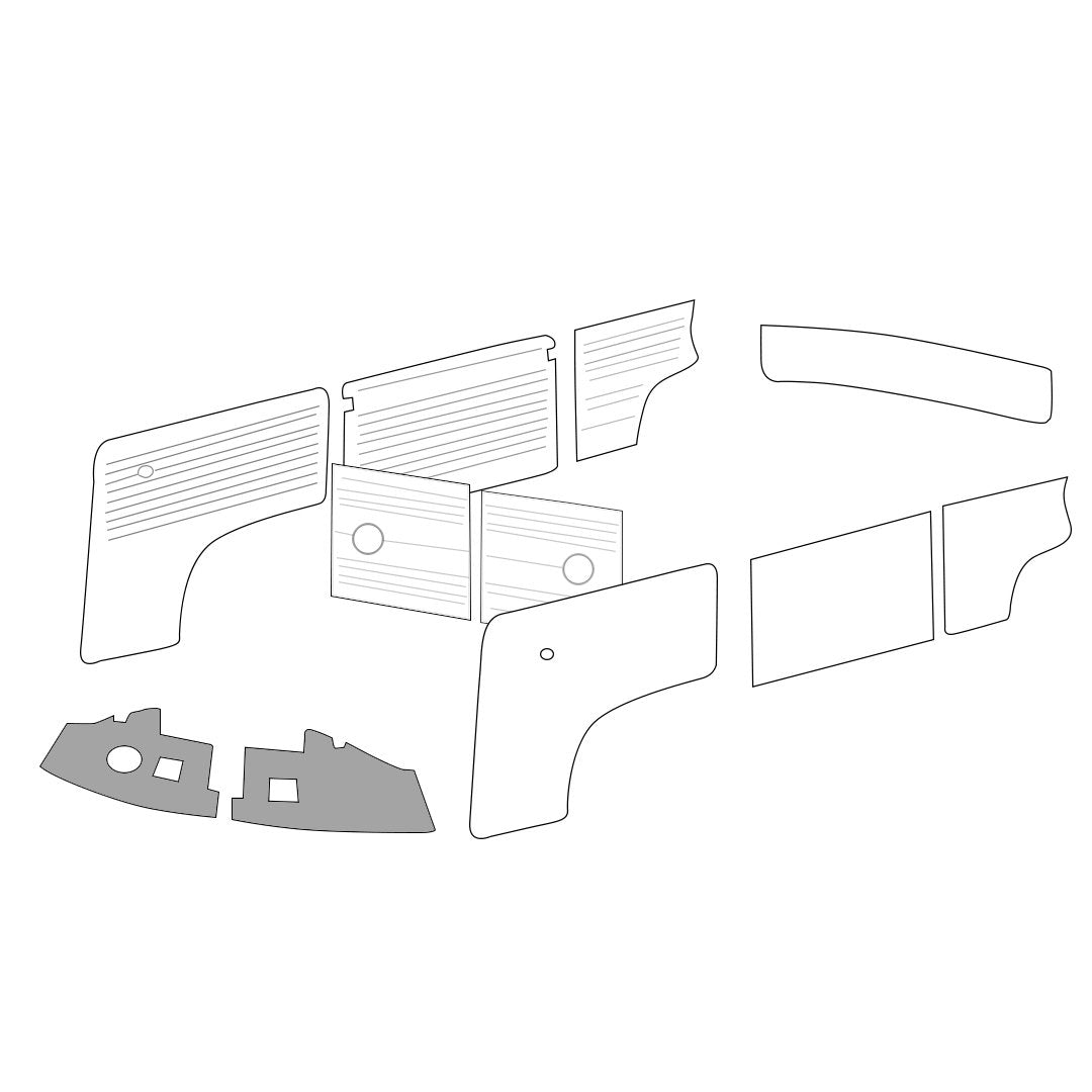 Front Kick Panels - 1971-79 VW Bus, Crew Cab