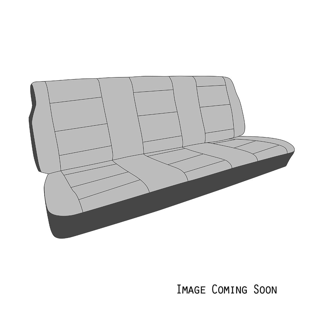 Full Rear Bench Seat Upholstery, Standard Sewn Pleats - 2-Color Vinyl & Cloth - 1980-91 Vanagon
