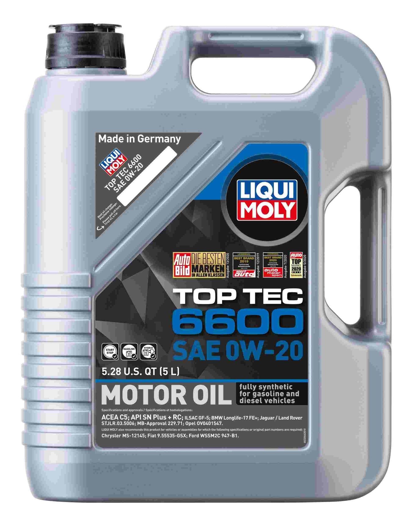 Liqui Moly Top Tec 6600 SAE 0W-20 Engine Oil 5L