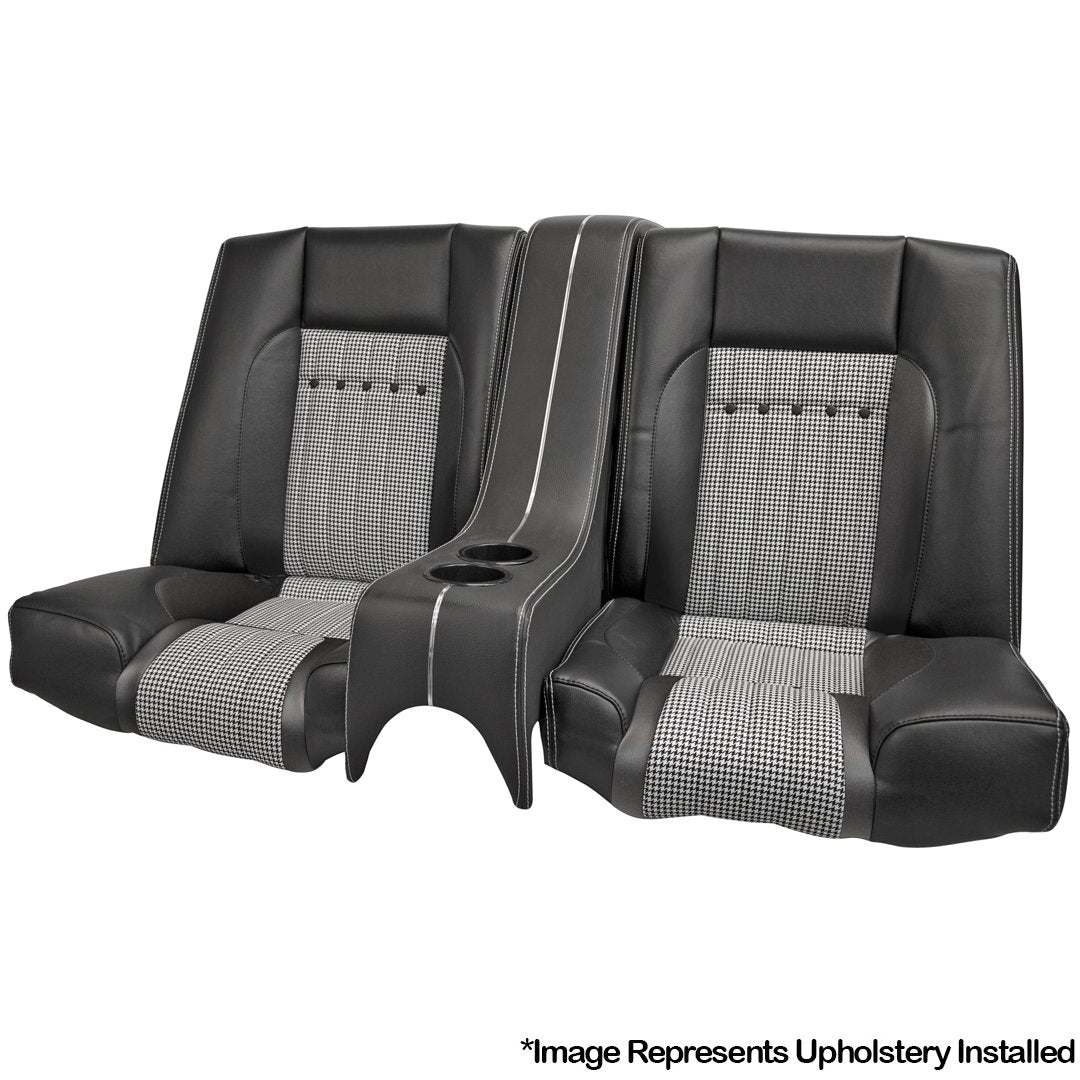 Rear Deluxe Houndstooth Sport Seat w Console - 1969 Camaro