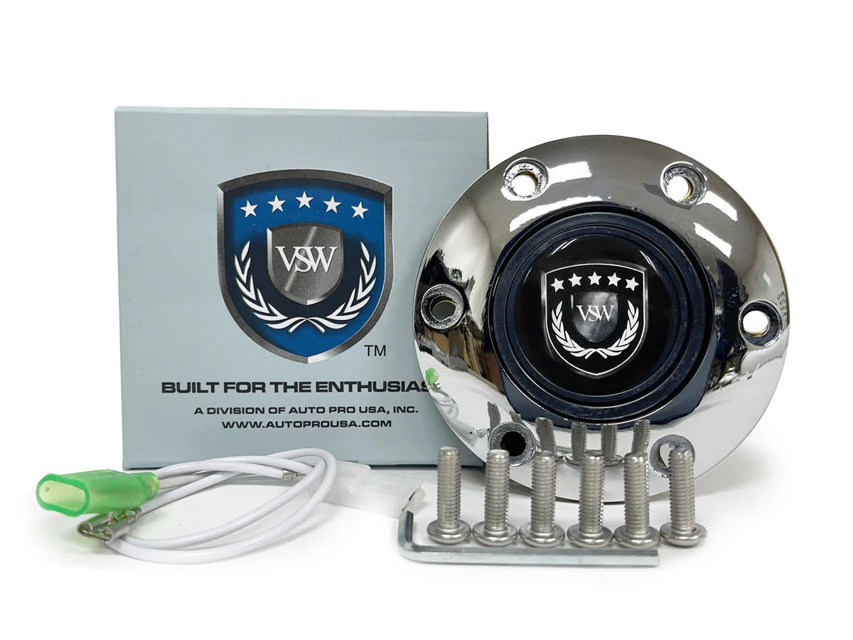 Chrome Horn Button w/ Black VSW Emblem S6