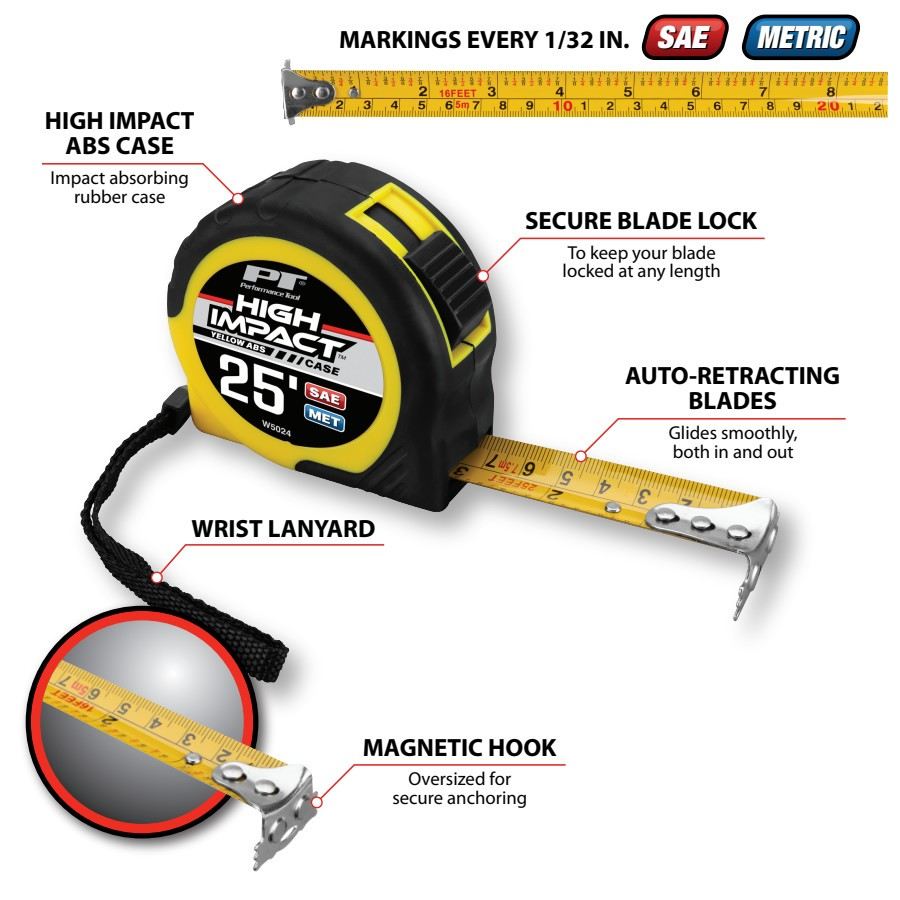 25' X 1" Tape Measure