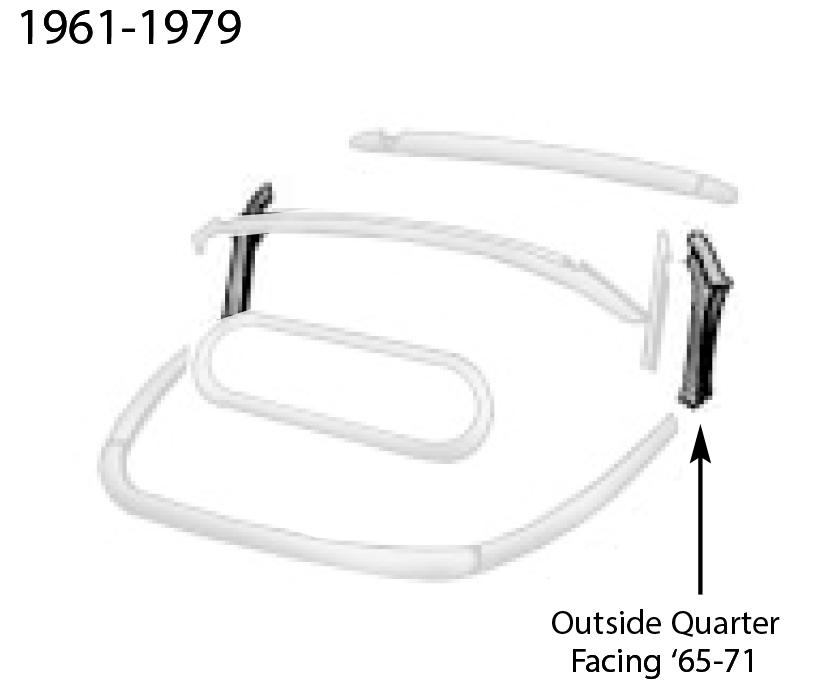 Wood Outside Quarter Panel Facing L/R - 1965-71 VW Bug Convertible