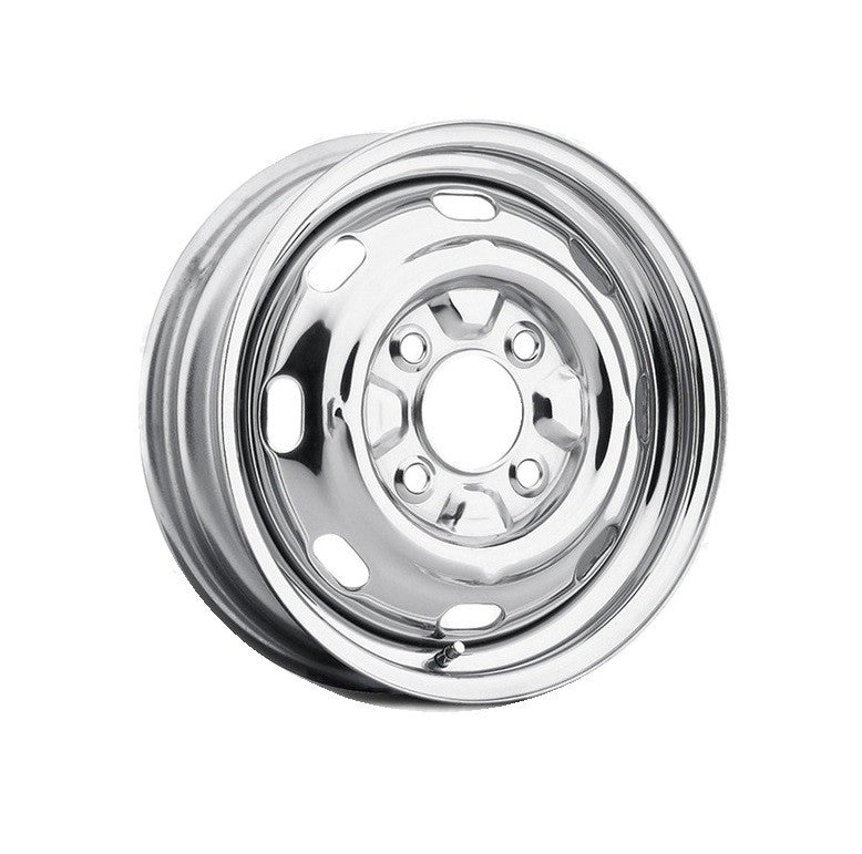 Steel Wheel Chrome Slotted 4x130 15x4.5