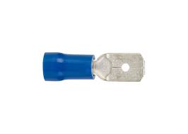 Wire Connector, 16-14 Ga Blue Male Spade 6.5MM