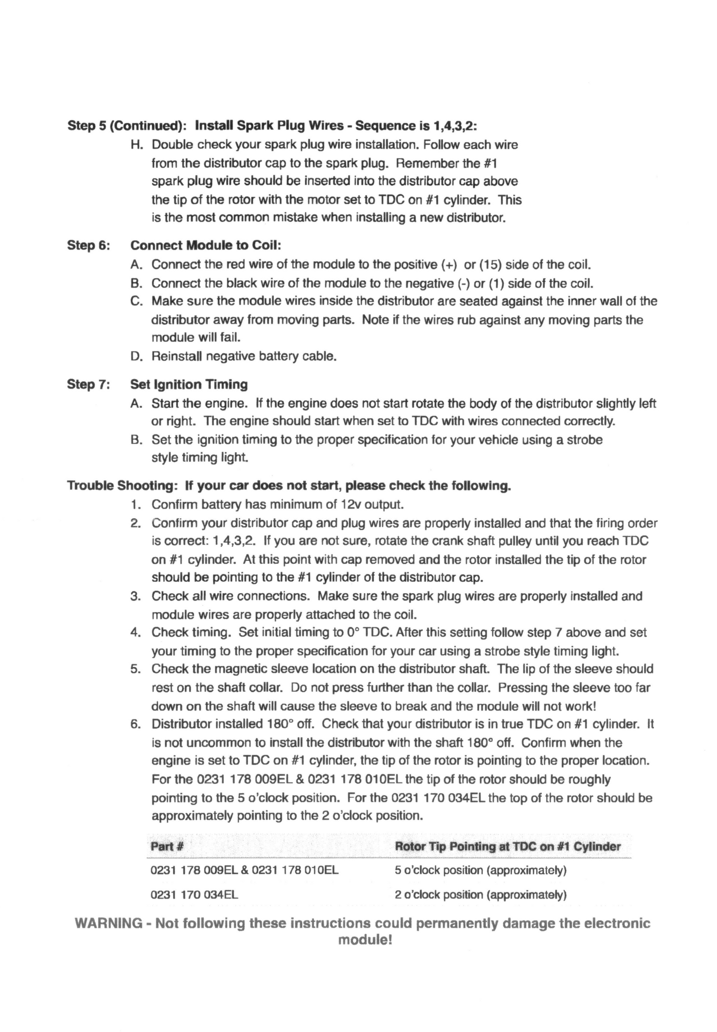 "009" Distributor Clone Khultek Brand w/ Electronic Ignition Module