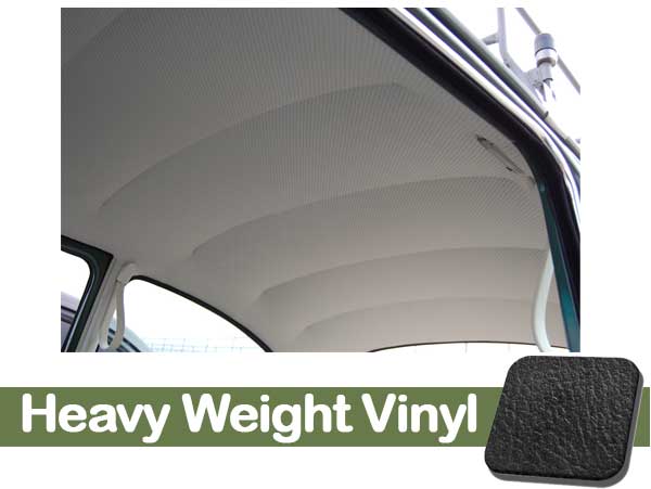 1968-77 Bug Sedan, Headliner VW Easy Install W/Post Material Heavy Weight Vinyl