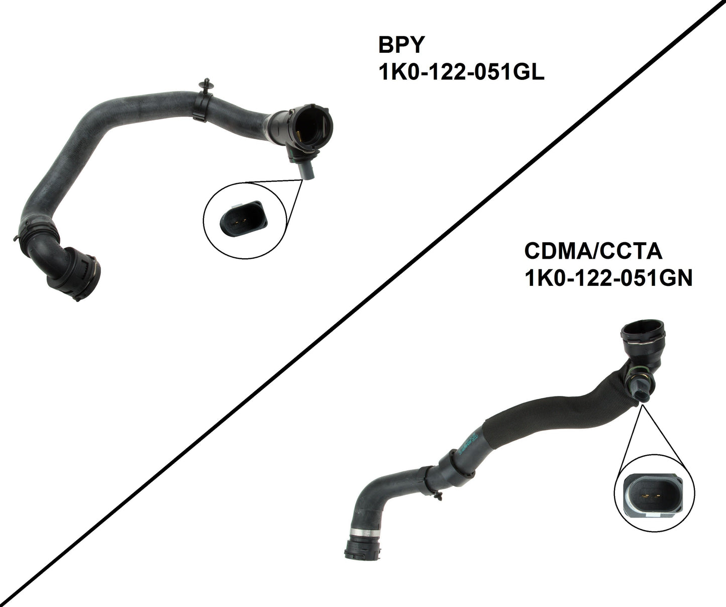Lower Radiator Coolant Hose VW, Audi