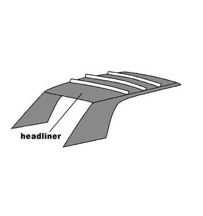 Original Style Headliner, W/Post Mat. - Crush Vinyl