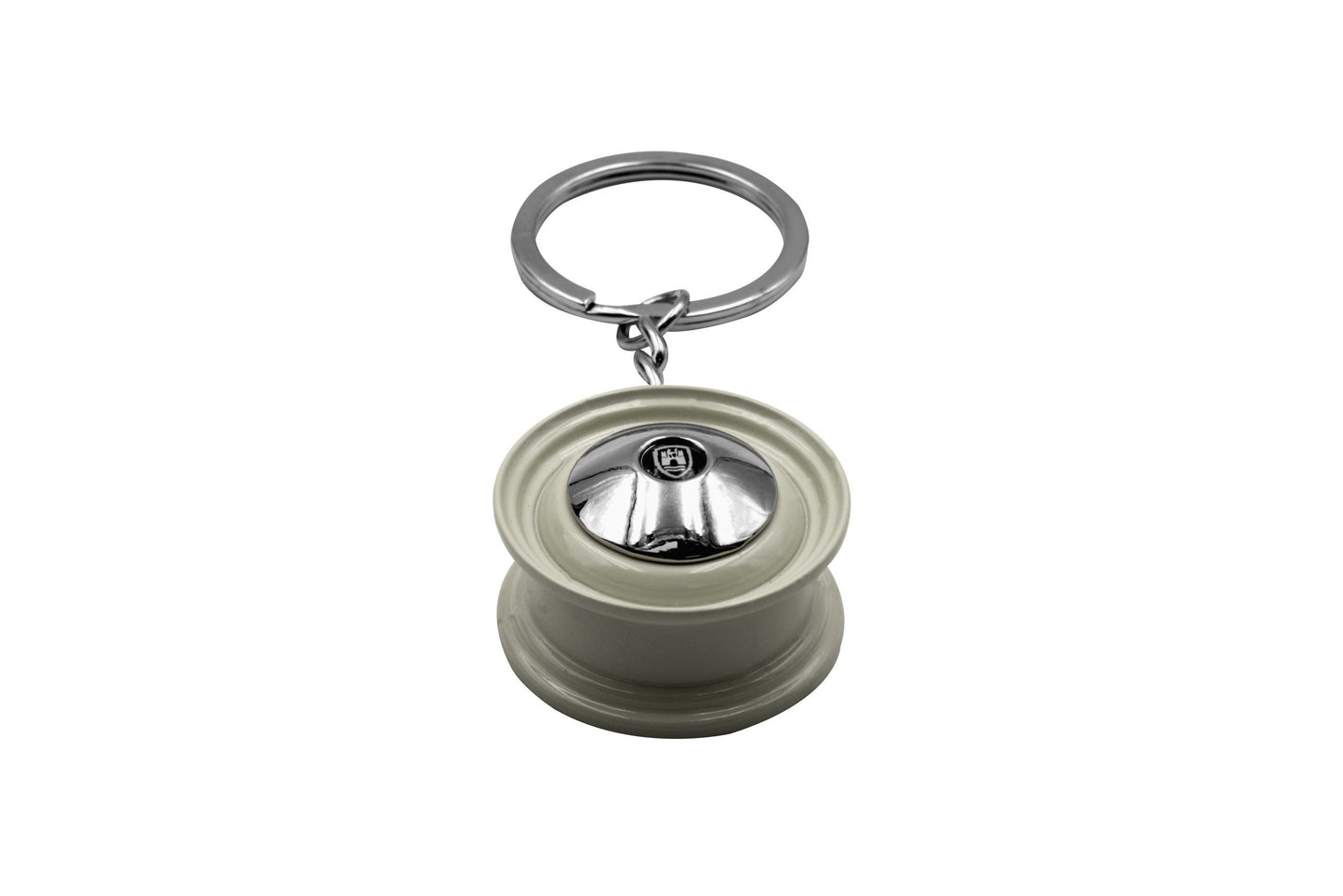 Stock Smoothie Wheel Key Chain White