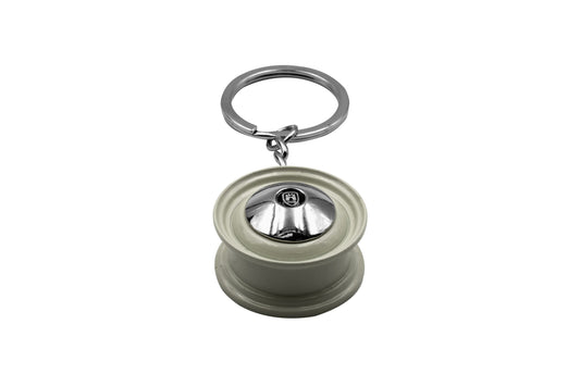 Stock Smoothie Wheel Key Chain White
