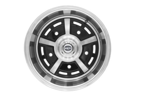 EMPI Sprintstar Wheel, 8 Spoke, 15x8” 5x205, Gloss Black w/ Polished Spokes and Lip