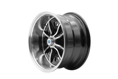 EMPI Sprintstar Wheel, 8 Spoke, 15x8” 4x130, Gloss Black w/ Polished Spokes and Lip