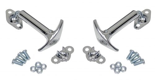 Chrome Hood Latch, Pair