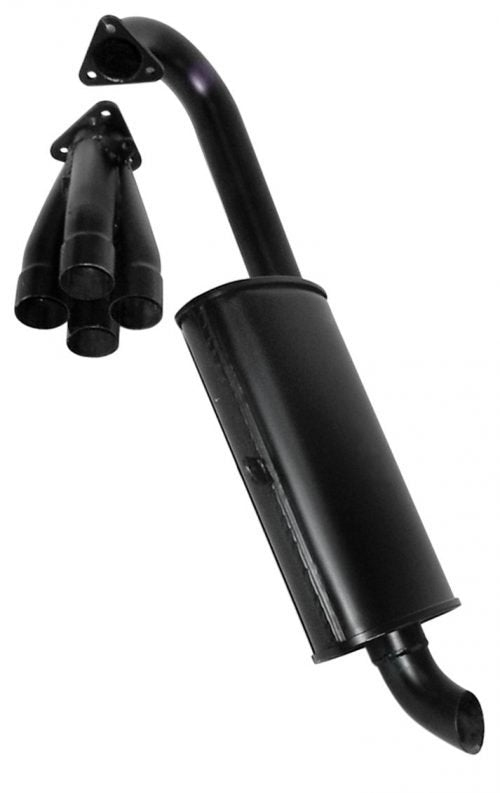 Turbo Muffler & Collector Kit, 1 1/2", Black - Fits P/N: 3455/3458