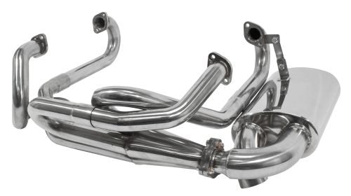 Sideflow Merged Exhaust System w/ Muffler Type 1 66-73, 1300-1600cc, Stainless Steel, Upright Engines Only